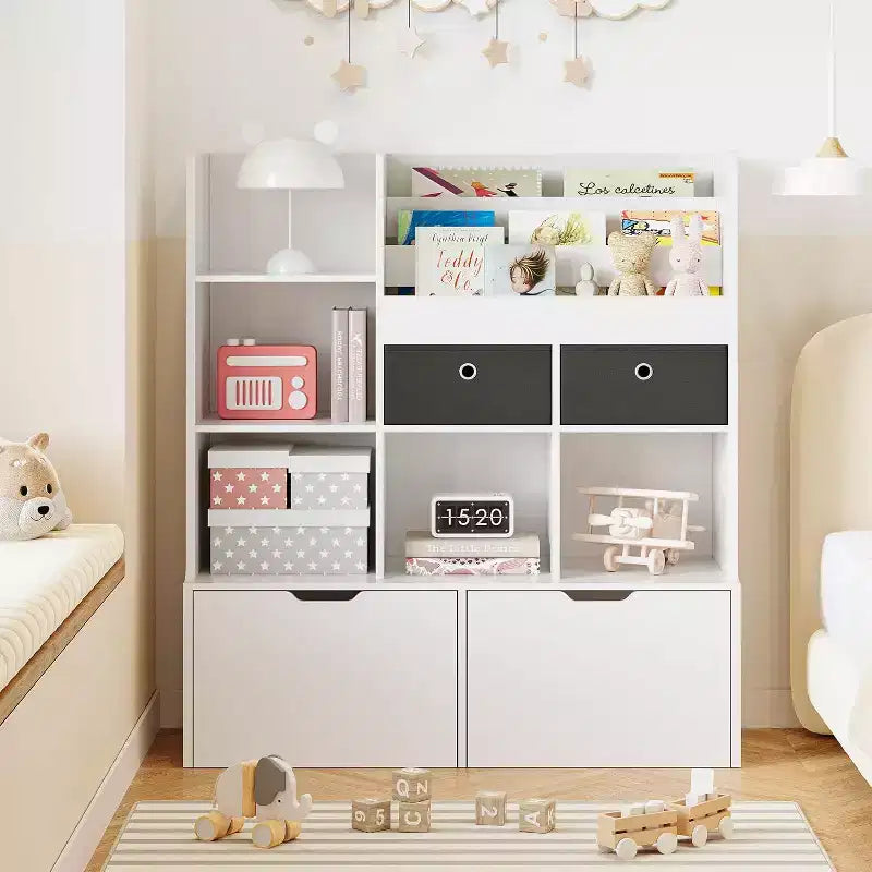 Libreria in legno per bambini con 4 cassetti e 7 scomparti