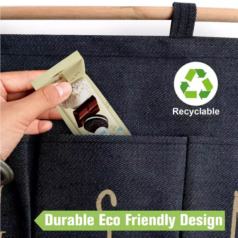 Agenda settimanale da parete con 8 tasche – Organizer in tessuto da appendere