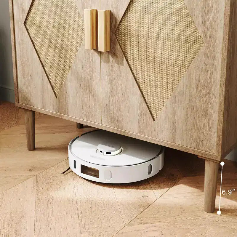 Mobile contenitore in rattan con ante a doppio battente