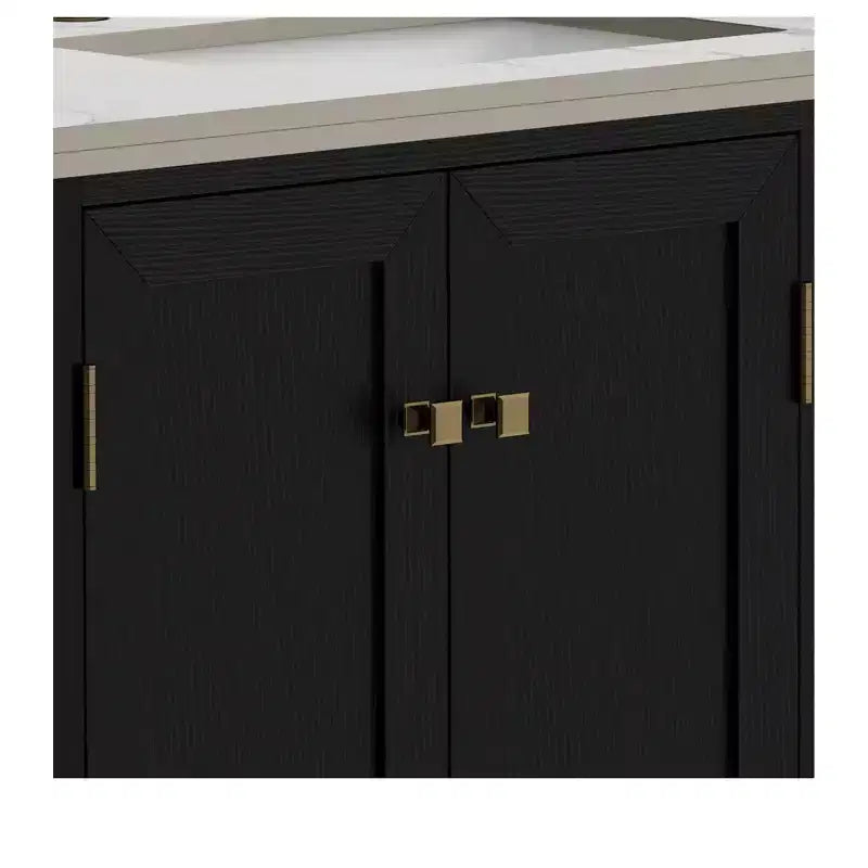 Mobile bagno da 90 cm con lavabo in ceramica, 3 cassetti e 2 ante con chiusura ammortizzata