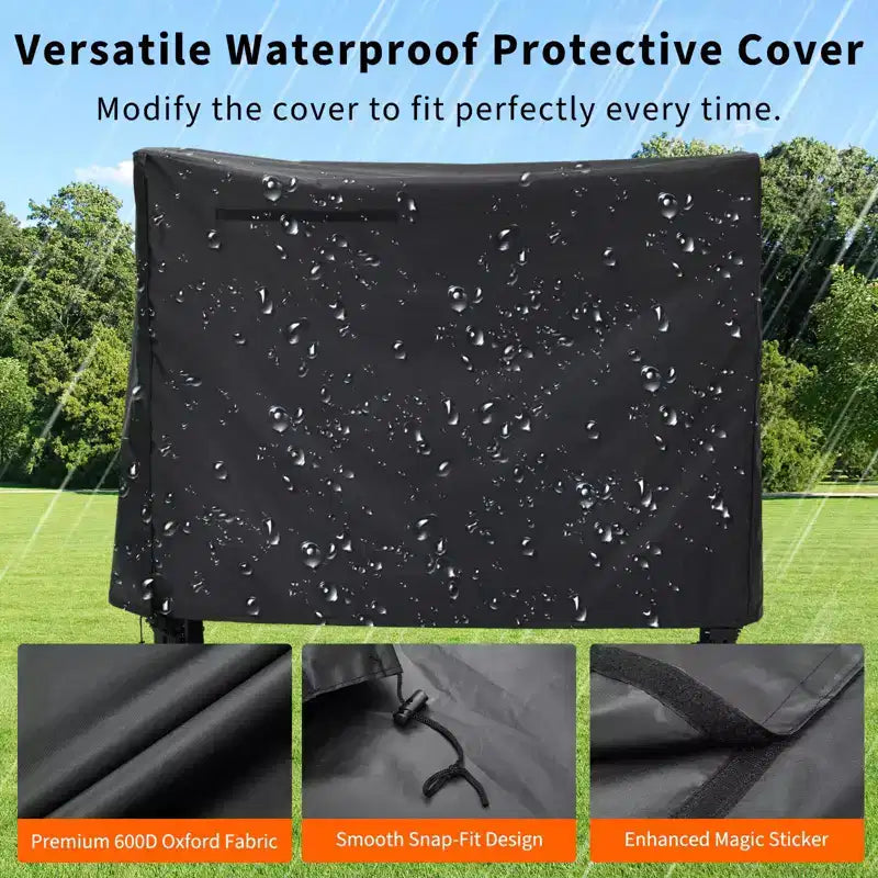 Cremagliera per legna da ardere da esterno e interno con copertura resistente alle intemperie — 4FT / 8FT