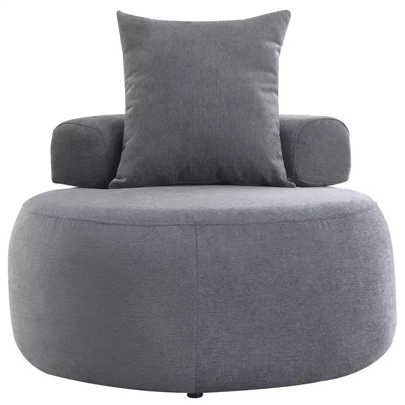 Poltrona lounge rotonda imbottita con cuscino