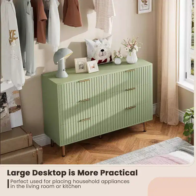 Cassettiera a 6 cassetti con contenitore – Comò moderno in legno per camera da letto, soggiorno e corridoio