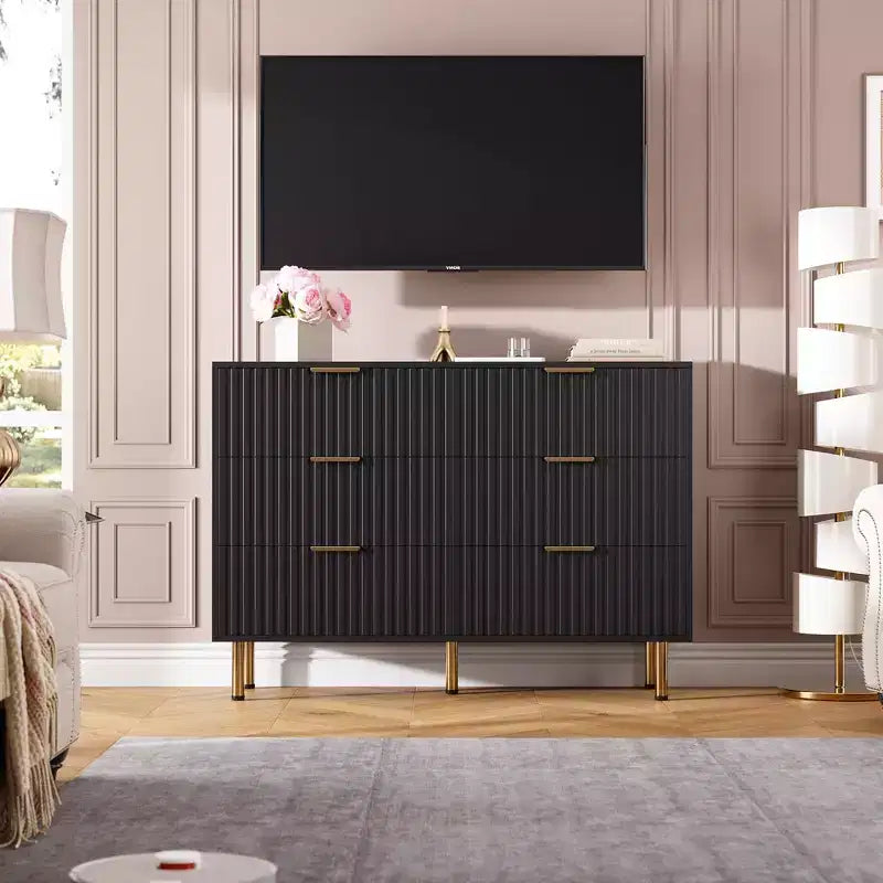 Cassettiera a 6 cassetti con contenitore – Comò moderno in legno per camera da letto, soggiorno e corridoio