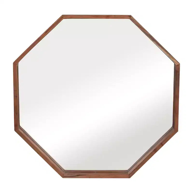 Specchio da parete ottagonale da 30 pollici con cornice in legno