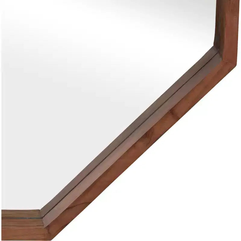Specchio da parete ottagonale da 30 pollici con cornice in legno