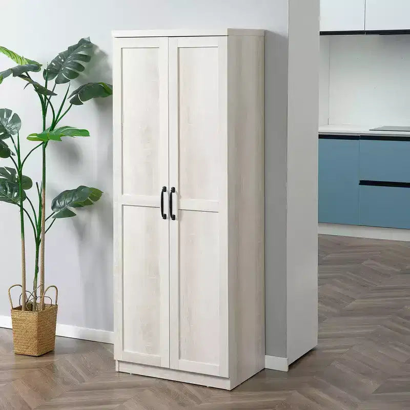 Dispensa a colonna da cucina da 160 cm con 5 ripiani e 2 ripiani regolabili