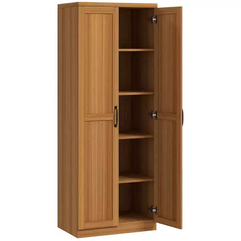 Dispensa a colonna da cucina da 160 cm con 5 ripiani e 2 ripiani regolabili