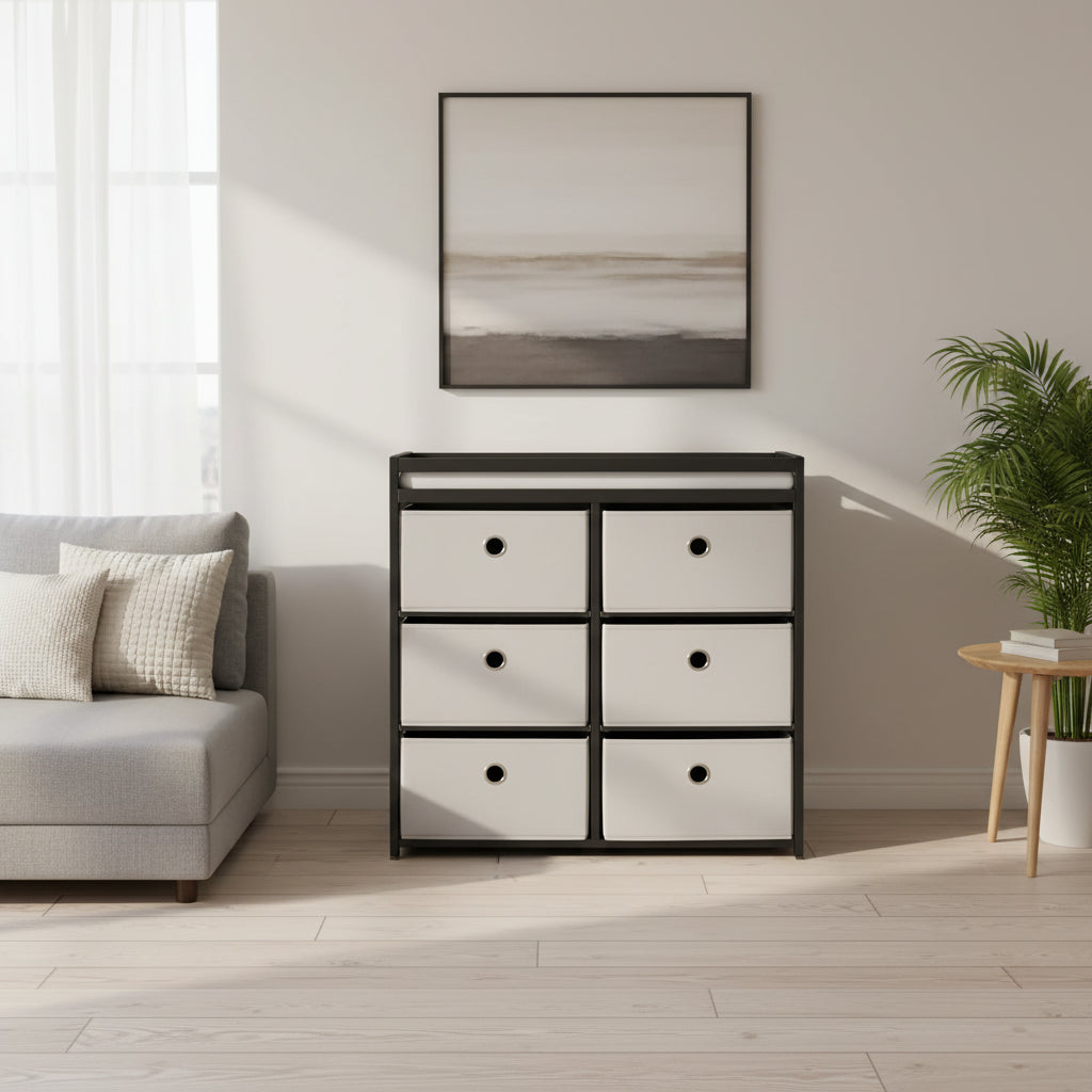 Delta Children Hayes Changing Table with Fabric Bin Dresser