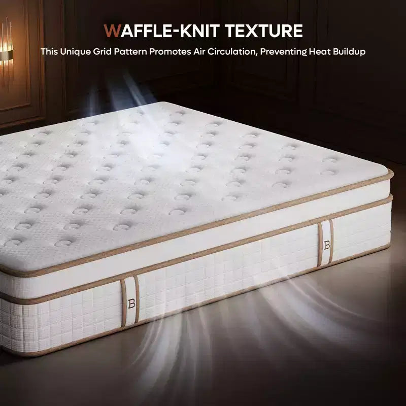 Materasso ibrido matrimoniale da 30 cm con memory foam in gel