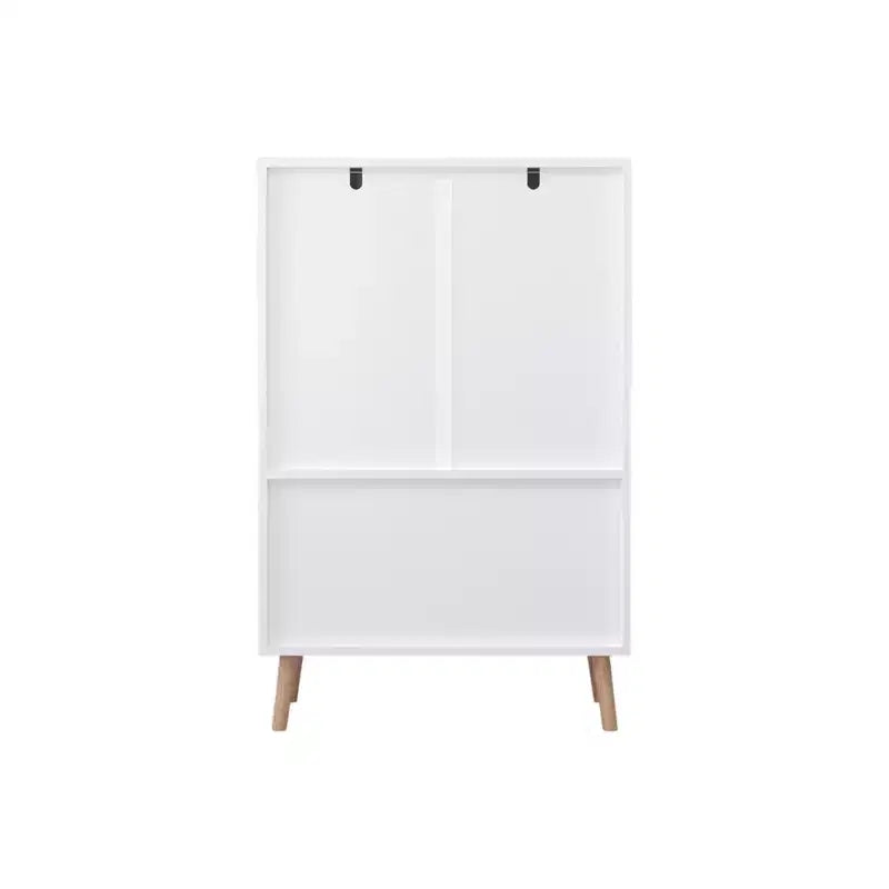 Mobiletto Porta Giochi per Bambini con Ante e Ripiano Aperto – Bianco