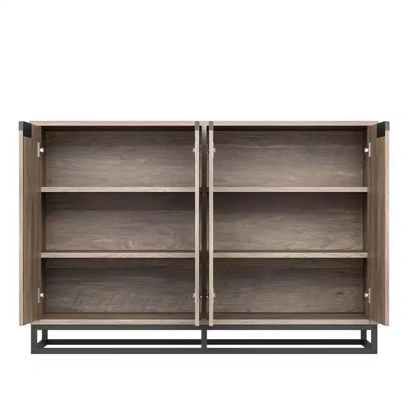 Credenza a 4 ante con ripiani regolabili