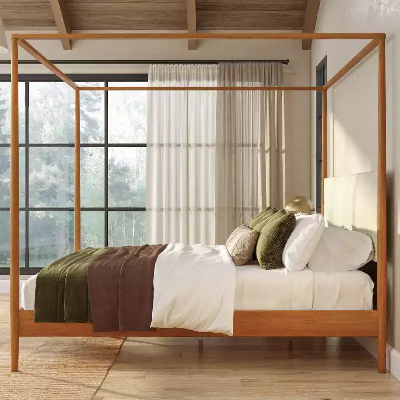 Letto matrimoniale king size con testiera imbottita