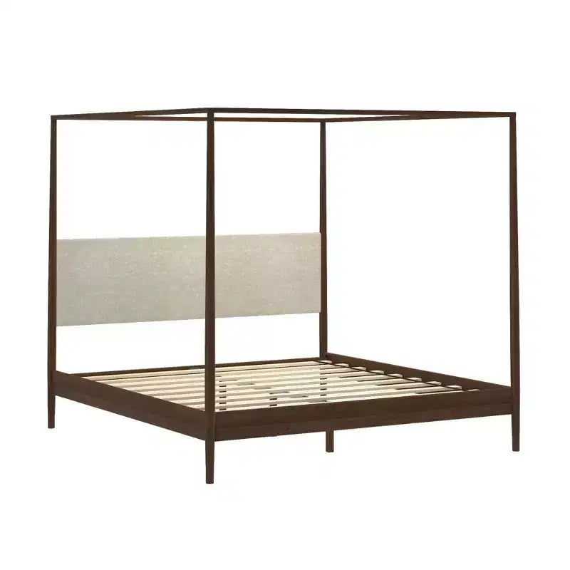 Letto matrimoniale king size con testiera imbottita