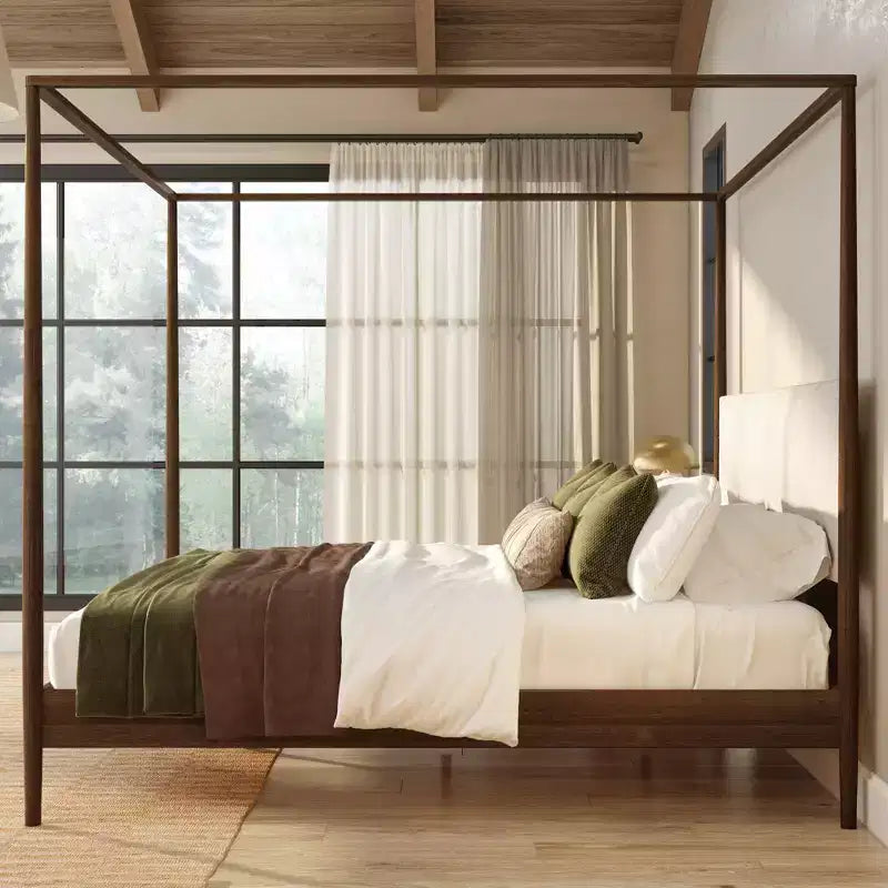 Letto matrimoniale king size con testiera imbottita
