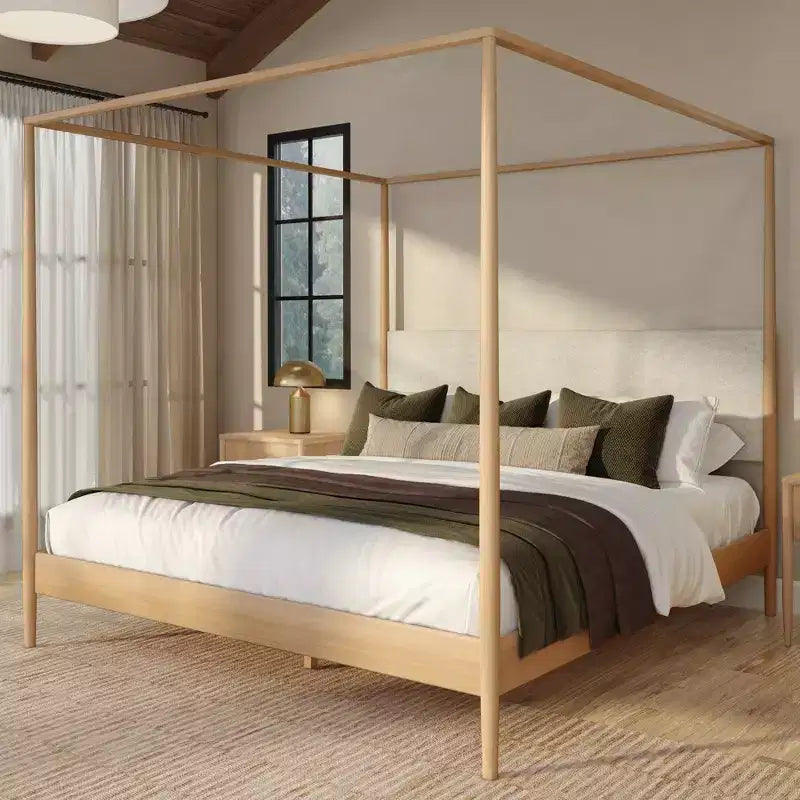 Letto matrimoniale king size con testiera imbottita