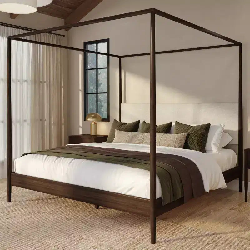 Letto matrimoniale king size con testiera imbottita