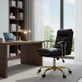 HomeStock 42 in.H Adjustable Height Black Cushion Seat Material with Swivels Executive Office Chairs