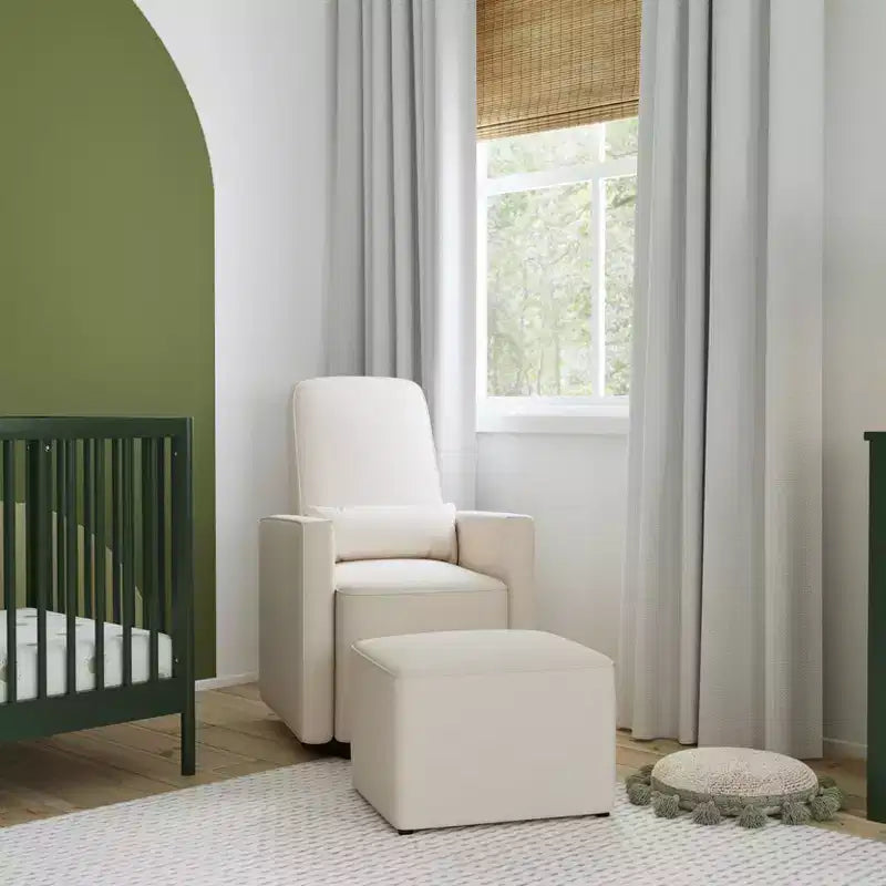 Pouf e Poggiapiedi Olive Glider – Crema con Bordino Crema
