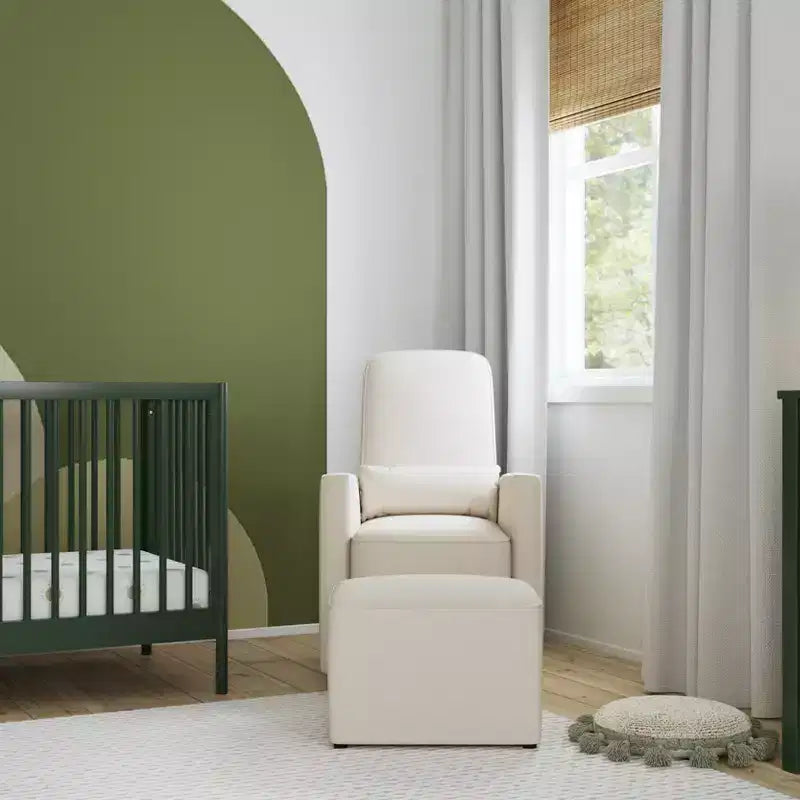 Pouf e Poggiapiedi Olive Glider – Crema con Bordino Crema
