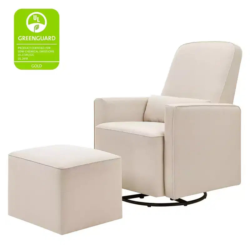 Pouf e Poggiapiedi Olive Glider – Crema con Bordino Crema